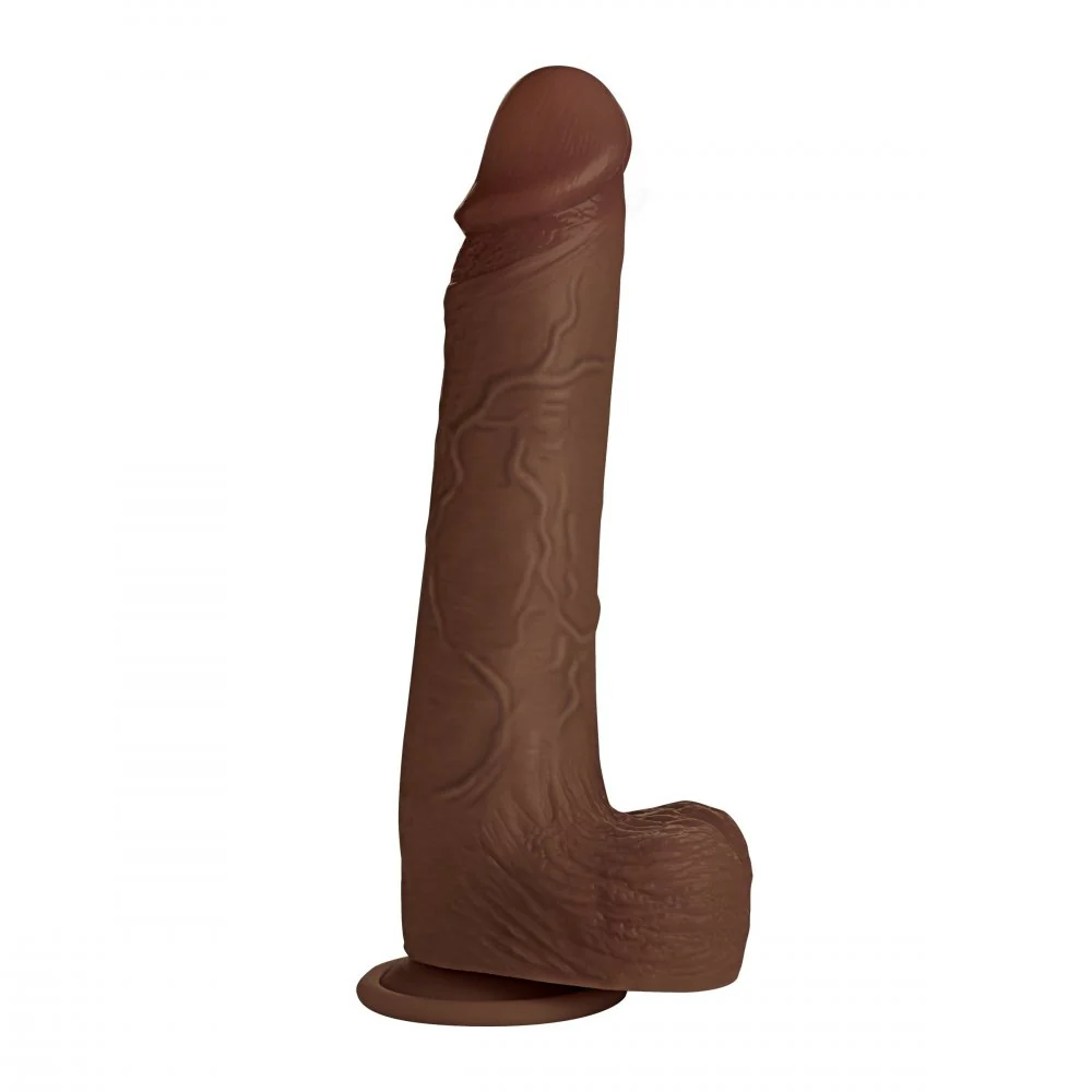 10 Inch Real Skin Silicone Dildo with Balls - Image 8