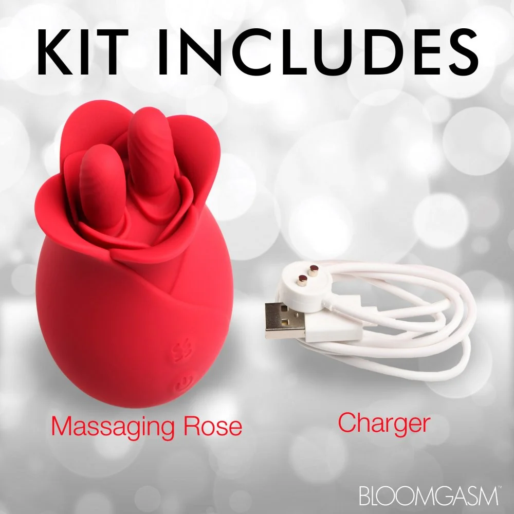10X Fondle Massaging Rose Silicone Clit Stimulators - Image 4