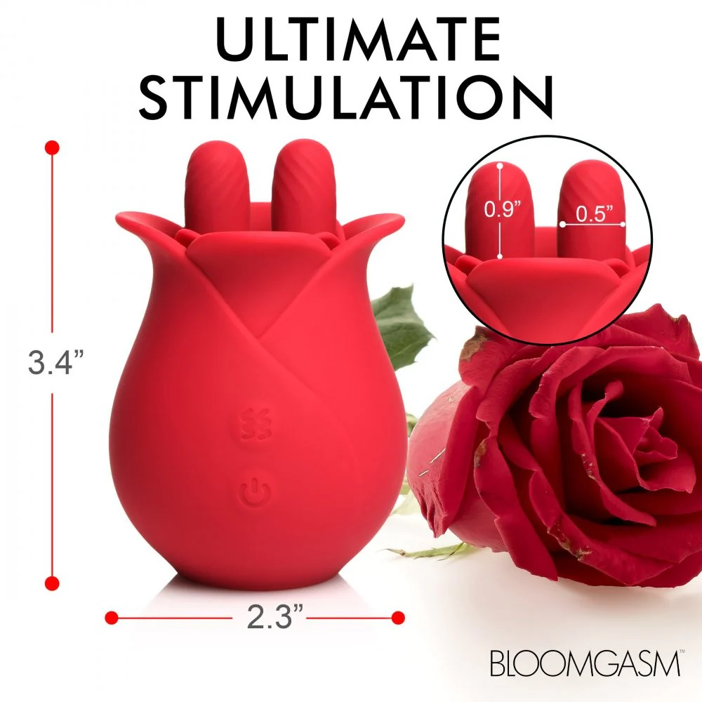 10X Fondle Massaging Rose Silicone Clit Stimulators - Image 5