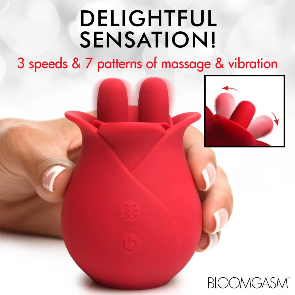 10X Fondle Massaging Rose Silicone Clit Stimulators - Image 9