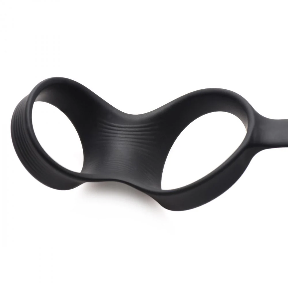 10X Inflatable and Vibrating Prostate Plug with Cock and Ball Ring - Image 7