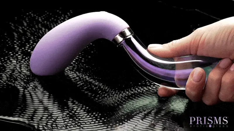 10X Pari Dual Ended Wavy Silicone and Glass Vibrator - Image 2