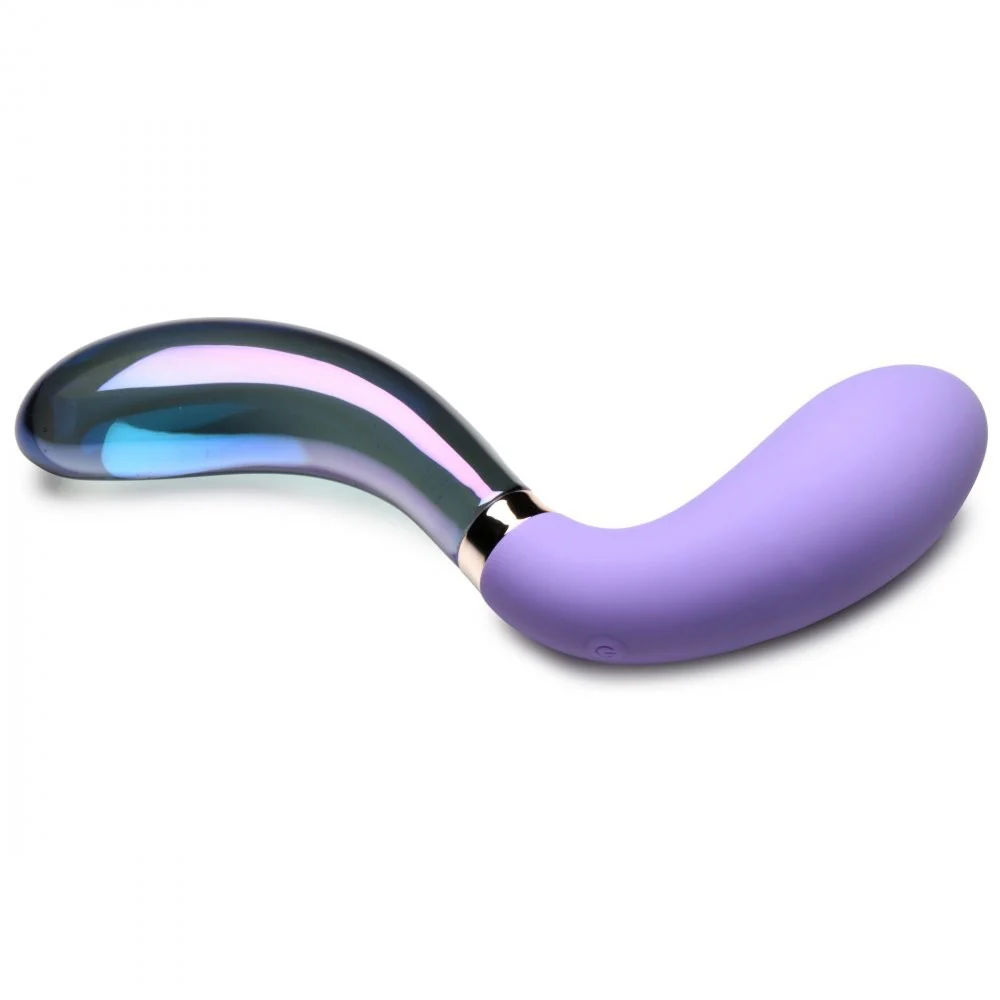 10X Pari Dual Ended Wavy Silicone and Glass Vibrator - Image 4