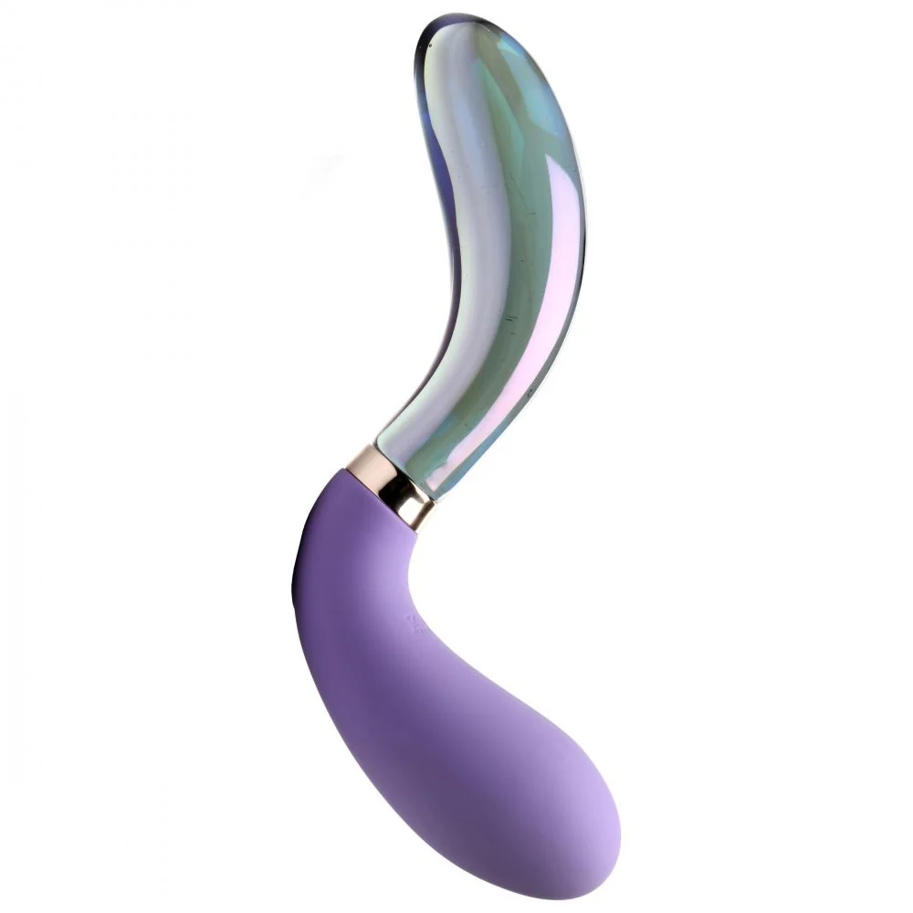 10X Pari Dual Ended Wavy Silicone and Glass Vibrator - Image 7