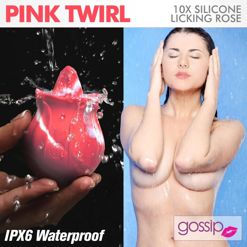 10X Pink Twirl Silicone Licking Rose - Image 3
