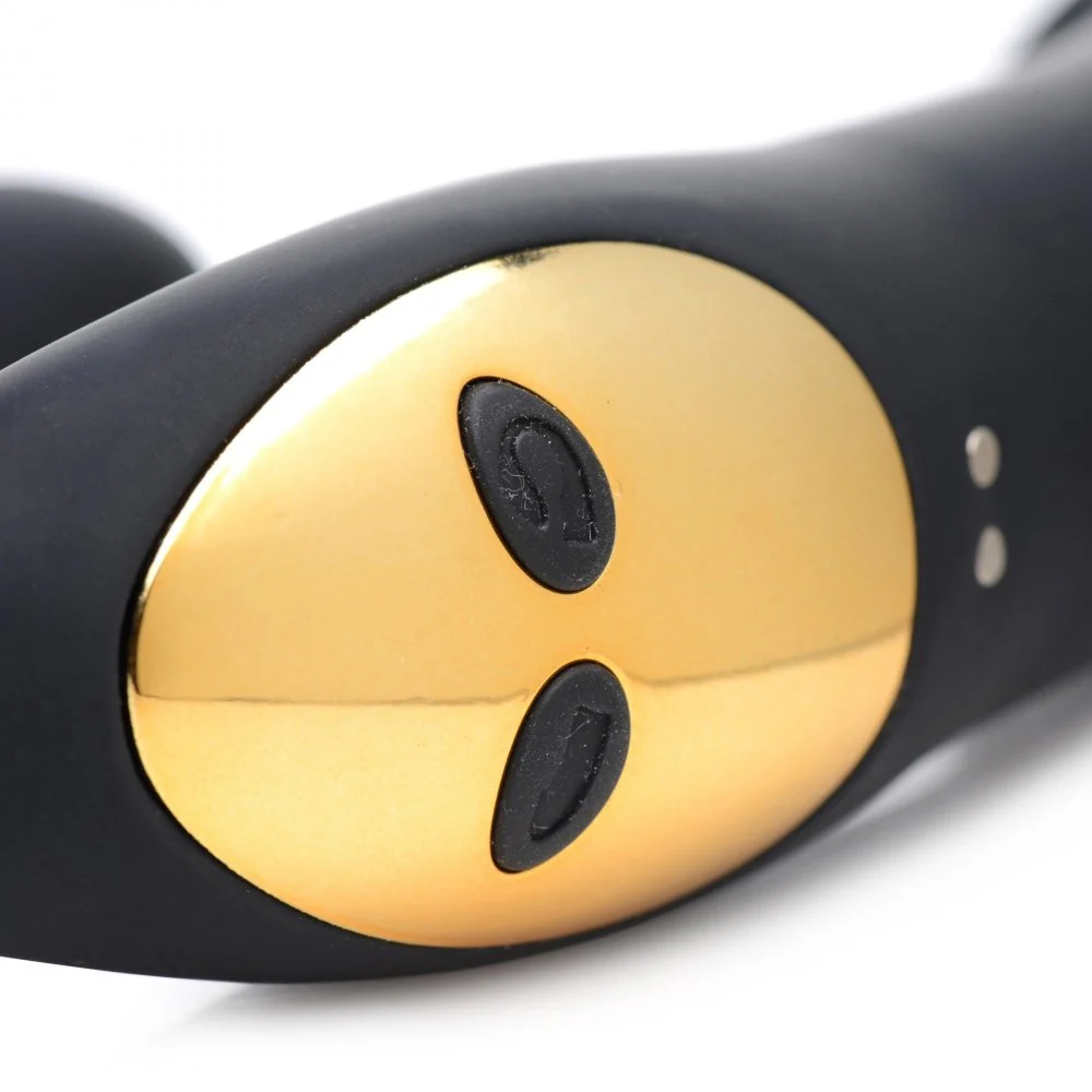 10X Pleasure Pose Come Hither Silicone Vibrator with Poseable Clit Stimulator - Image 4