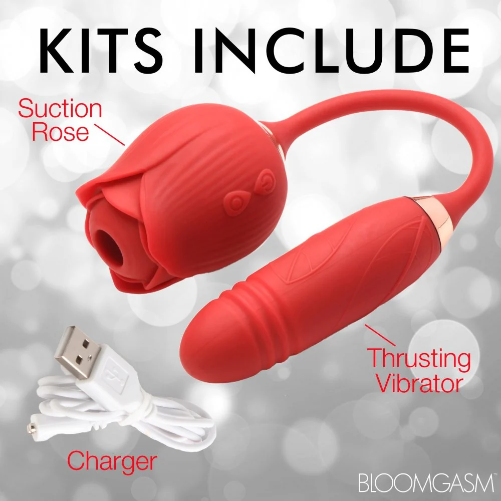 10X Romping Rose Suction and Thrusting Vibrator - Image 10