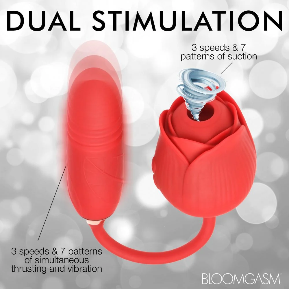 10X Romping Rose Suction and Thrusting Vibrator - Image 9