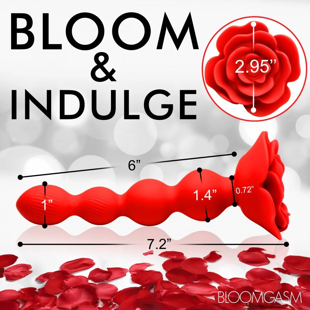 10X Rose Twirl Vibrating and Rotating Silicone Anal Beads - Image 5