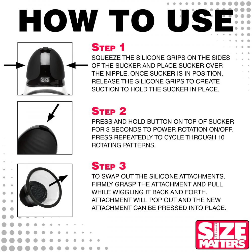 10X Rotating Nipple Suckers with 4 Attachments - Image 5
