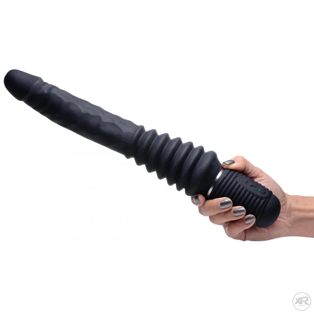 10X Thrust Master Silicone Vibrating and Thrusting Dildo - Image 5