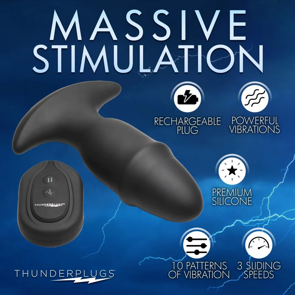 10X Sliding Ring Silicone Missile Plug with Remote - Image 5