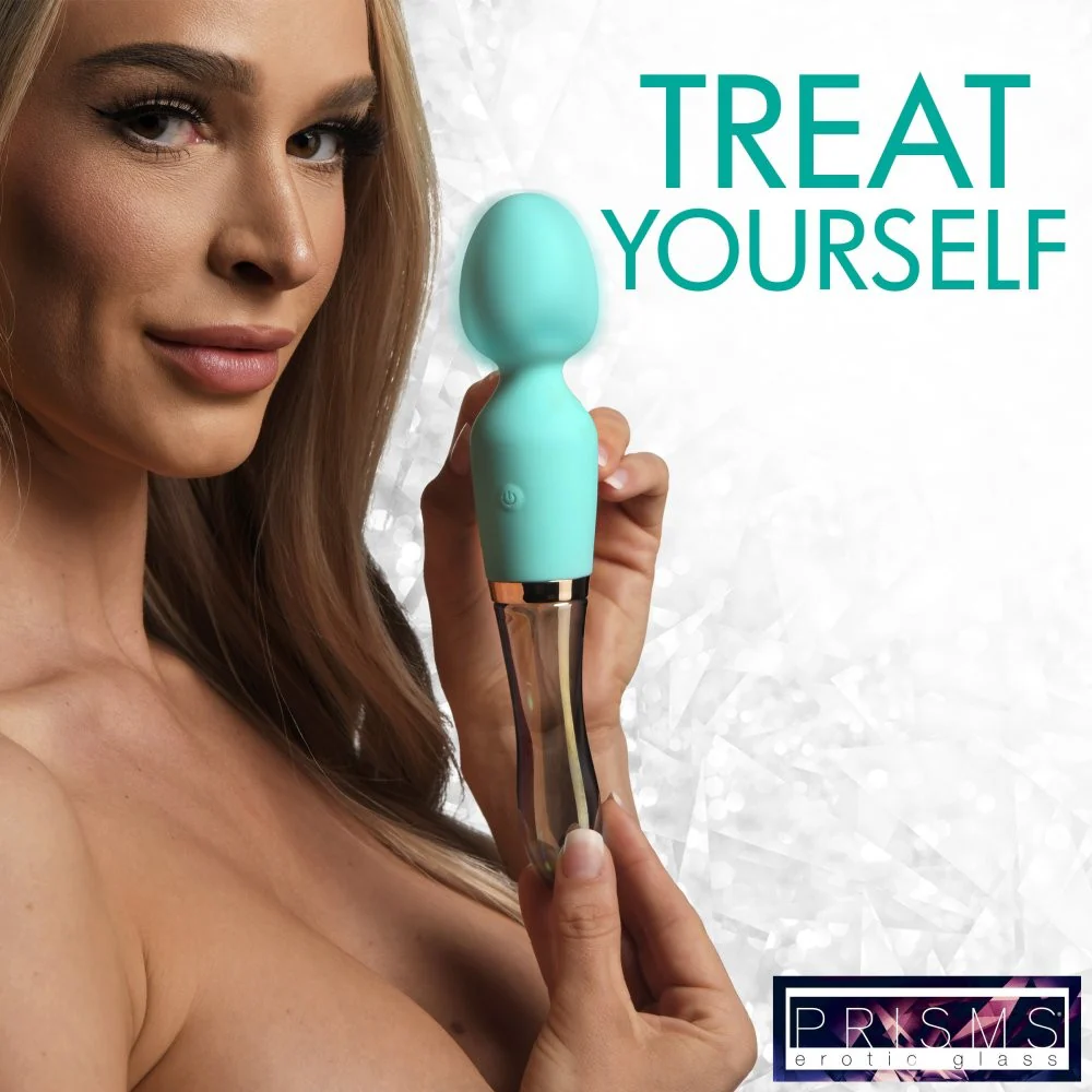 10X Turquoise Dual Ended Silicone and Glass Wand - Image 6