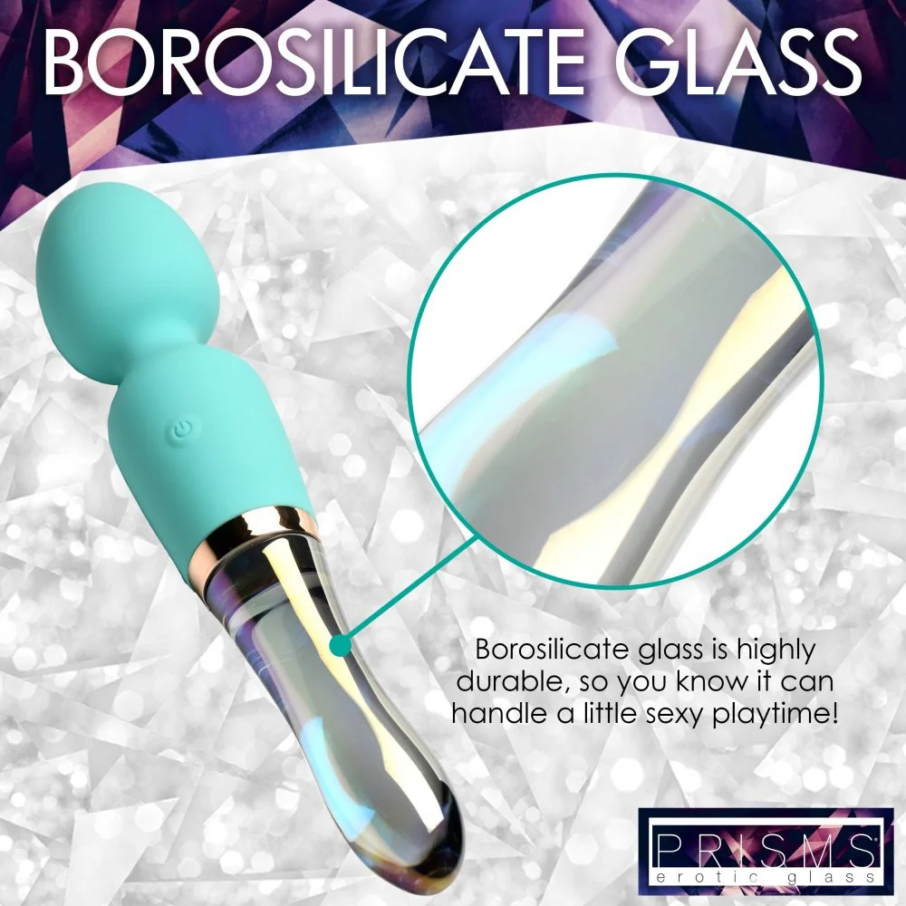 10X Turquoise Dual Ended Silicone and Glass Wand - Image 8