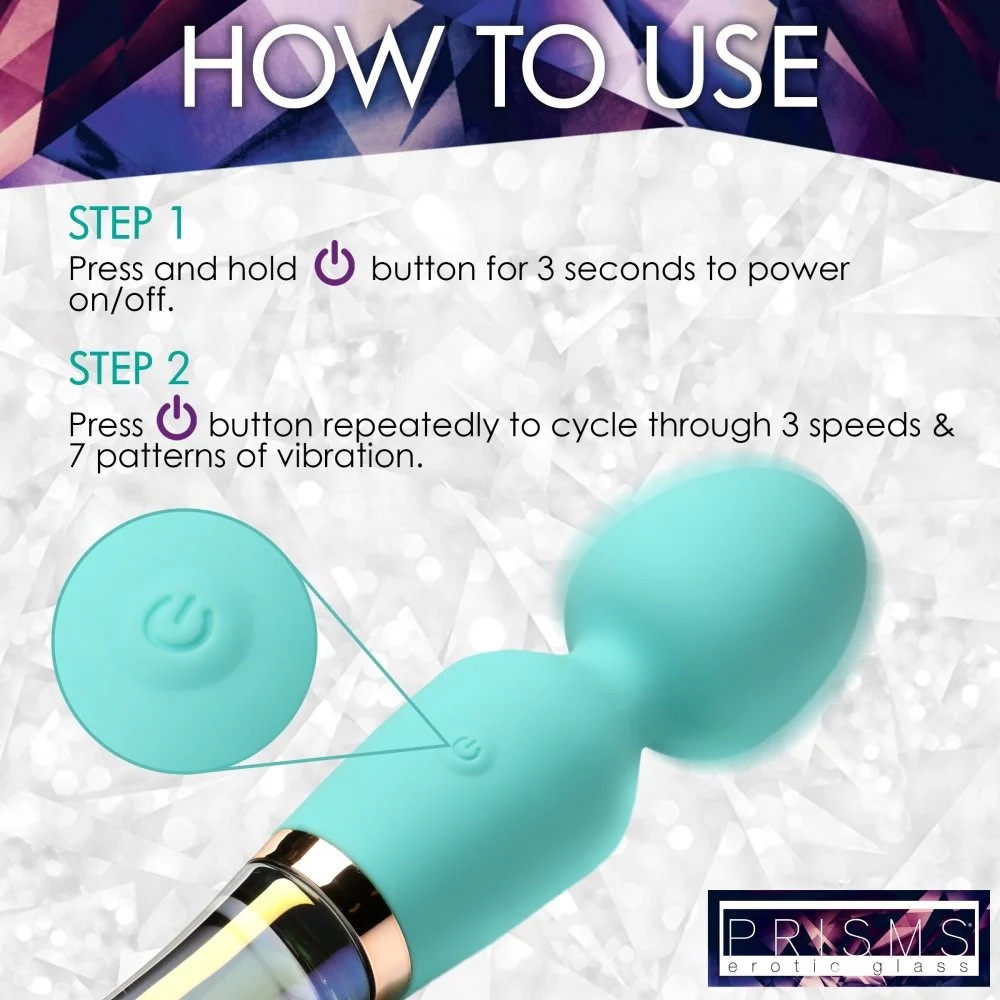 10X Turquoise Dual Ended Silicone and Glass Wand - Image 9