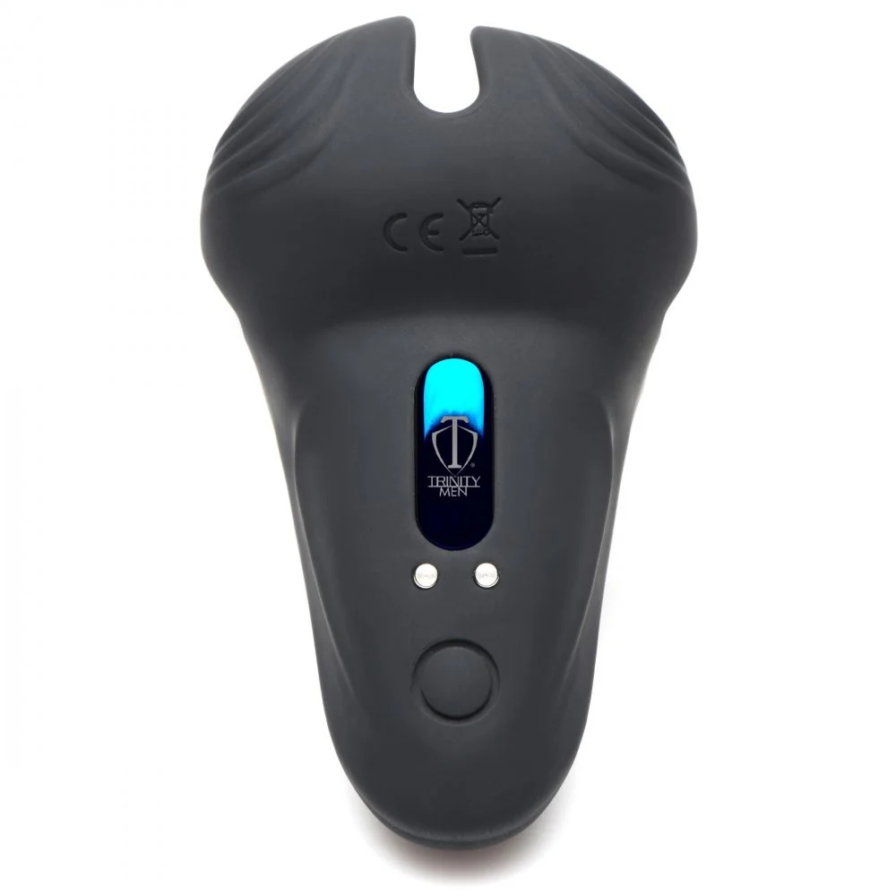 10X Vibrating Silicone Cock Ring with Taint Stim and Remote - Image 6