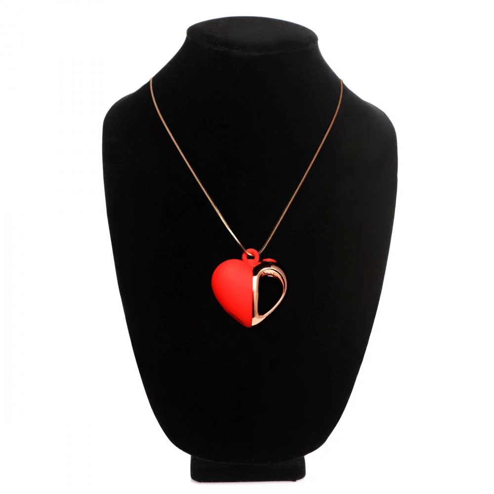 10X Vibrating Silicone Heart Necklace - Image 5