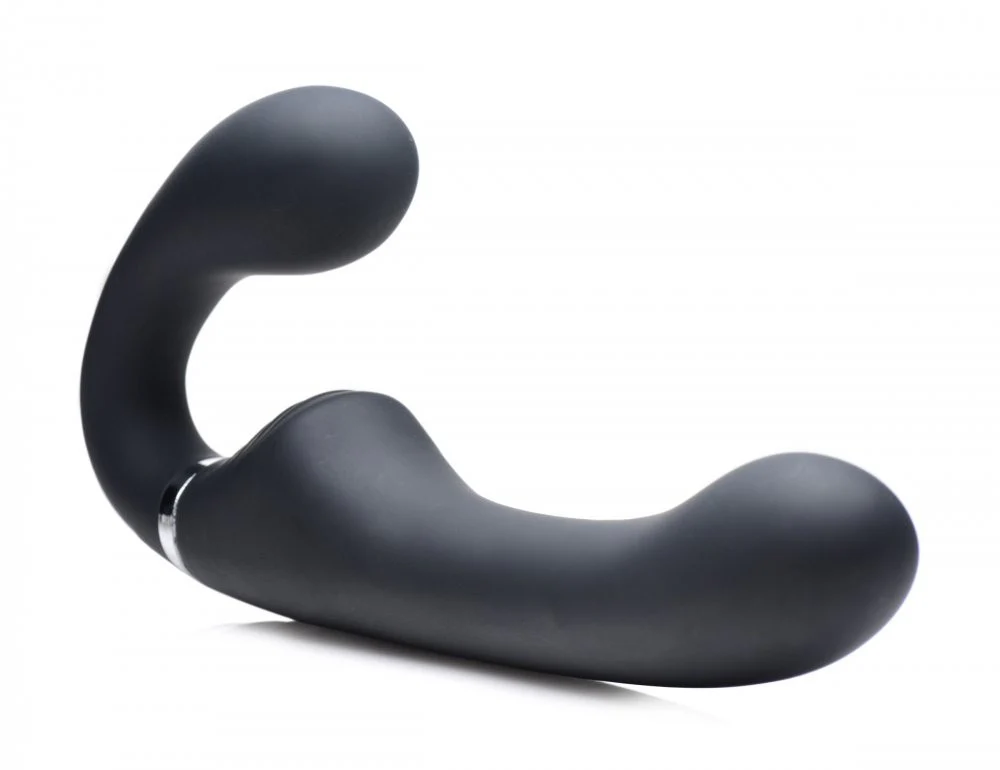10X Vibrating Silicone Strapless Strap-on - Image 3