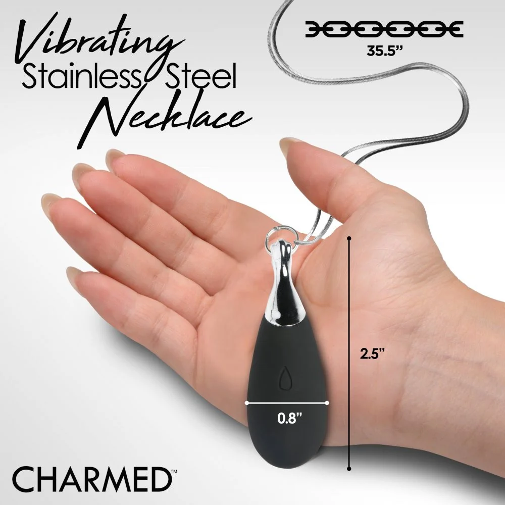 10X Vibrating Silicone Teardrop Necklace - Image 7