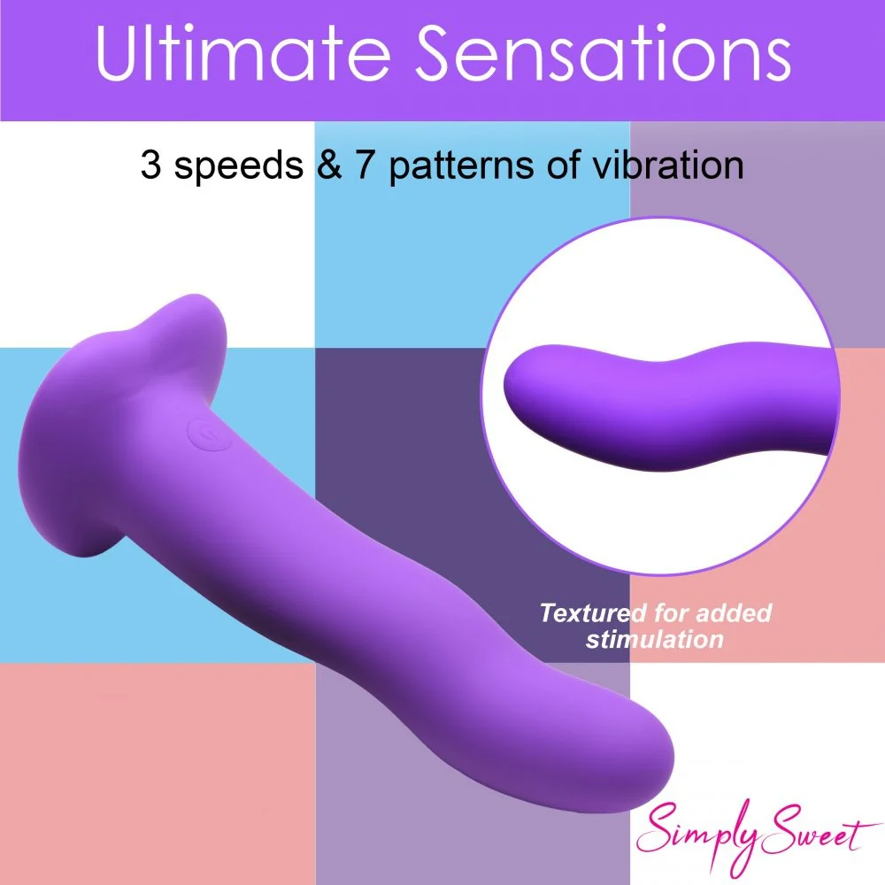 21X Vibrating Wavy Silicone Dildo - Image 6