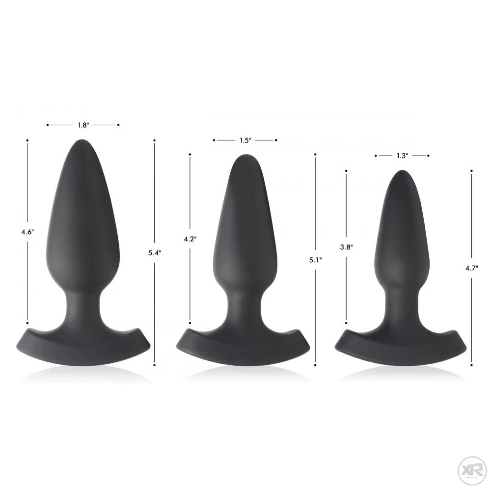 28X Laser Heart Silicone Anal Plug with Remote - Image 3