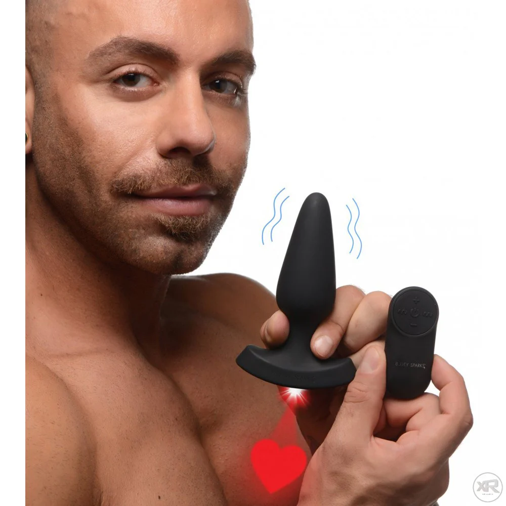 28X Laser Heart Silicone Anal Plug with Remote - Image 5