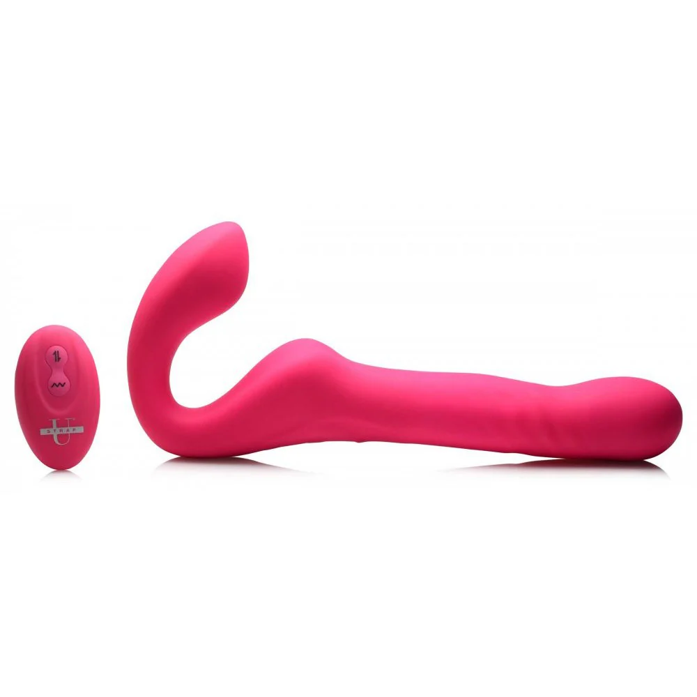 30X Thrusting and Vibrating Strapless Strap-On With Remote Control - Image 5
