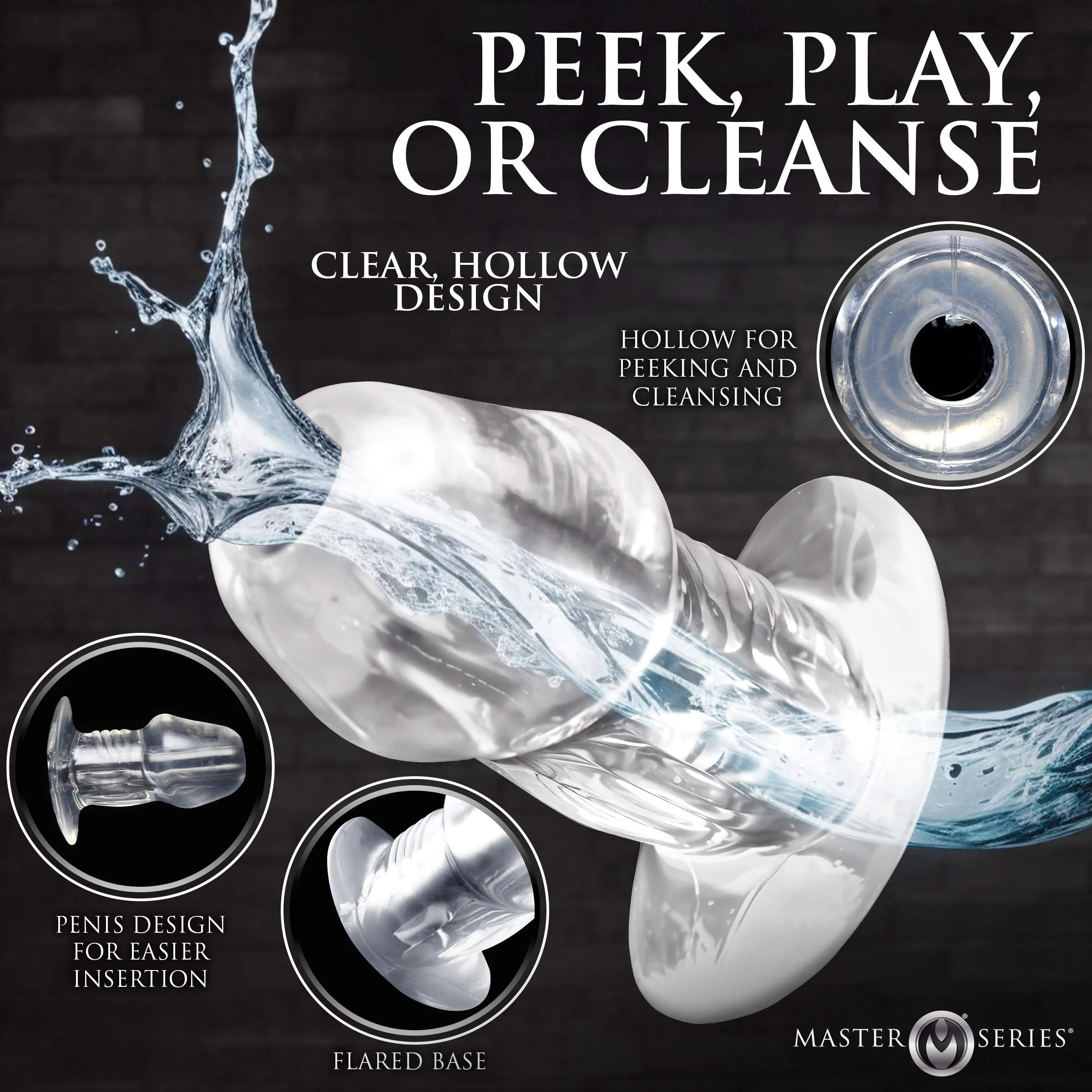 3pc Dicked Clear Hollow Anal Trainer Set - Image 4