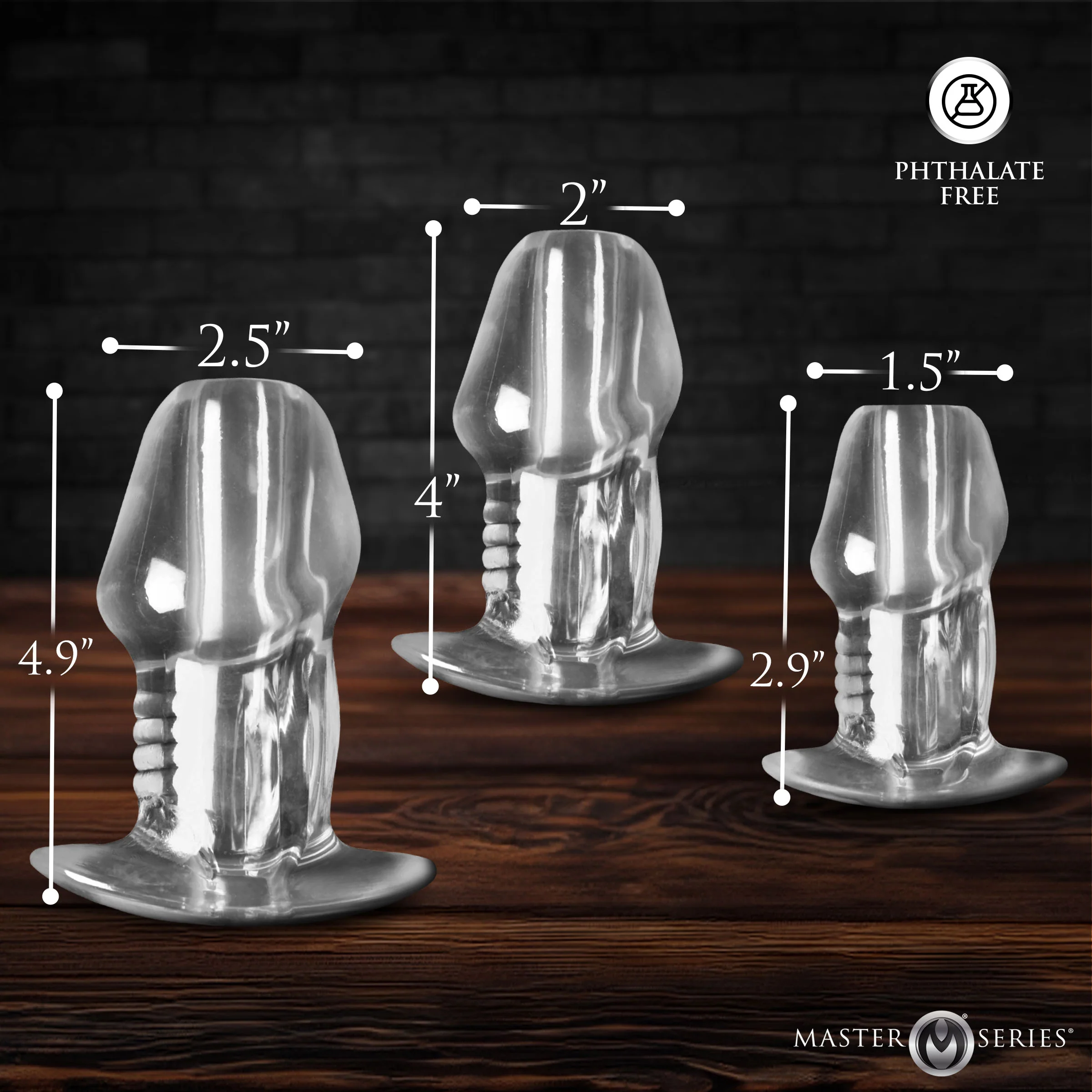 3pc Dicked Clear Hollow Anal Trainer Set - Image 6
