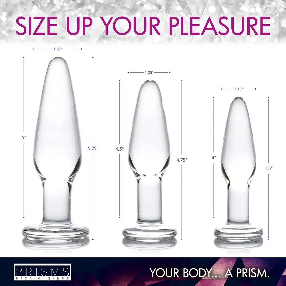 3pc Dosha Glass Anal Plug Kit - Image 6