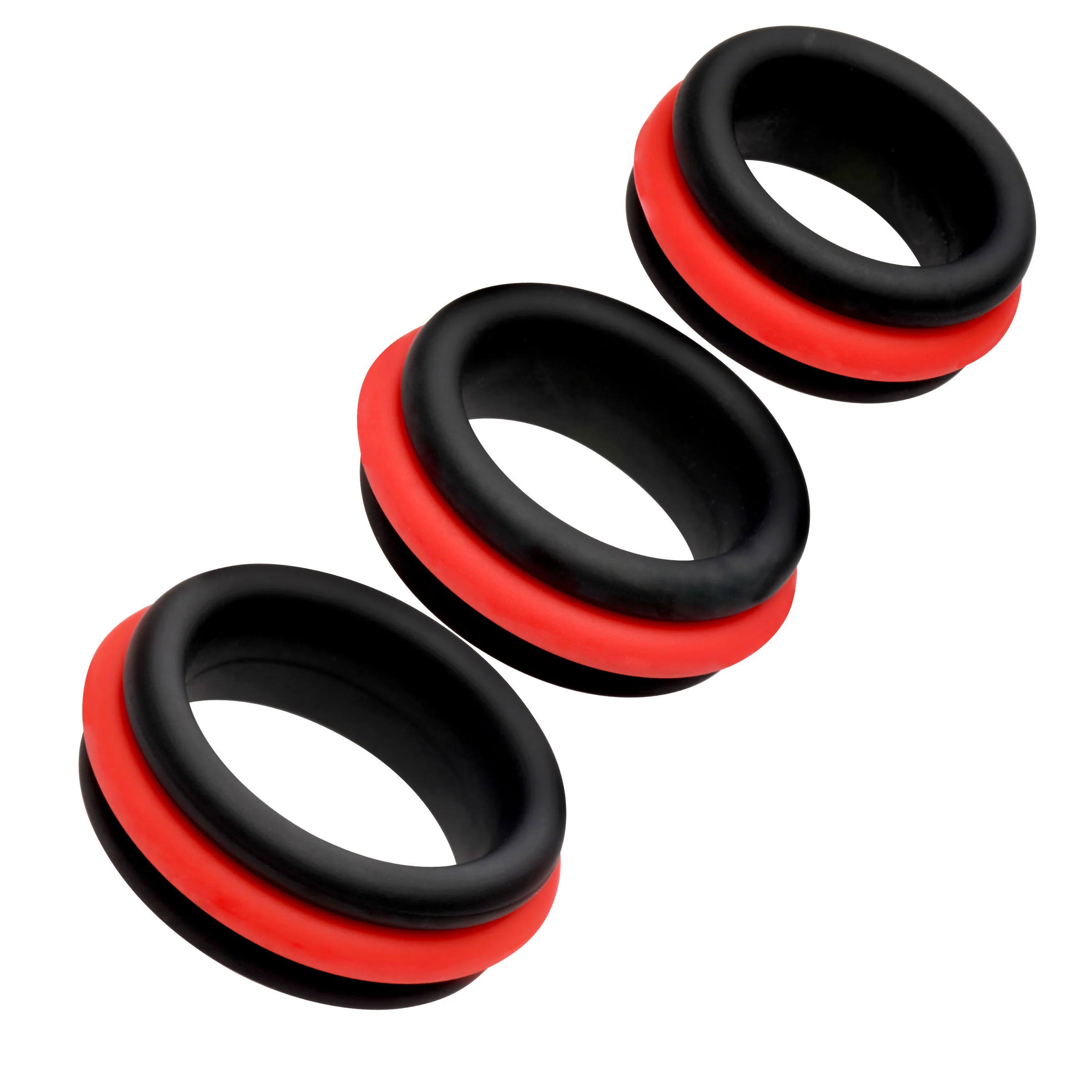 3pc Enhancers 2-in-1 Silicone Cock Ring Set - Image 6