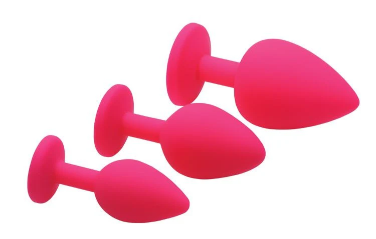 3pc Silicone Gemed Anal Plugs - Image 2