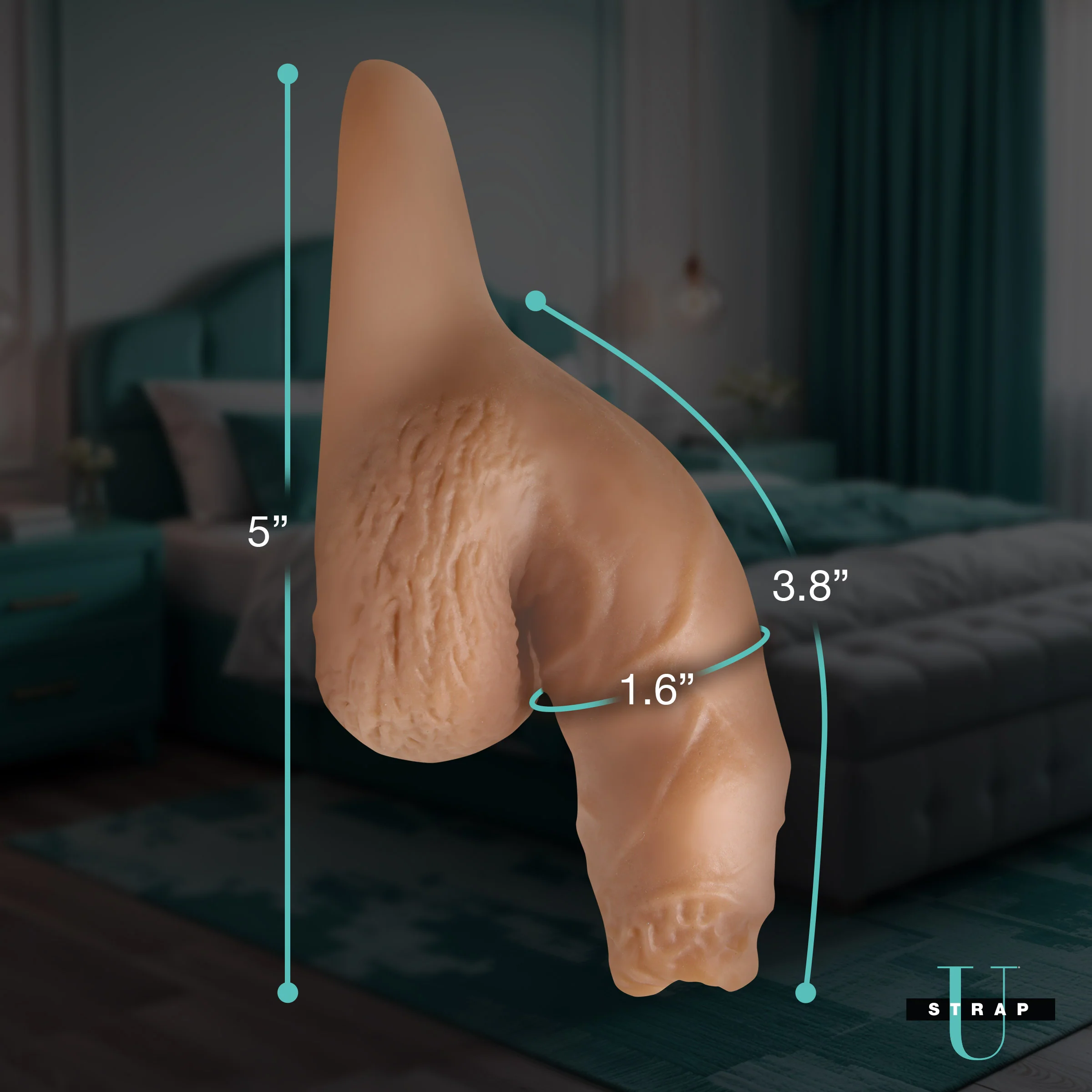5.1" Uncut Silicone Packer Dildo - Image 4