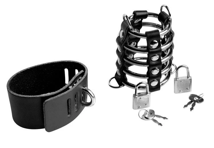 Maximum Submission Gates of Hell Locking Leather and Steel Cage - Image 2