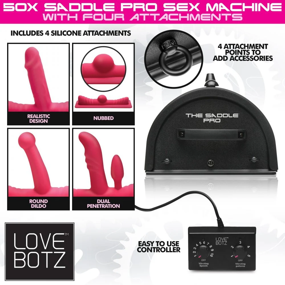 50X Saddle Pro Sex Machine with 4 Attachments - Image 5