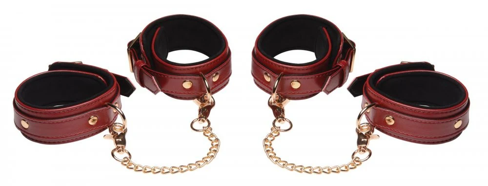 6 Piece Burgundy Bondage Set - Image 8