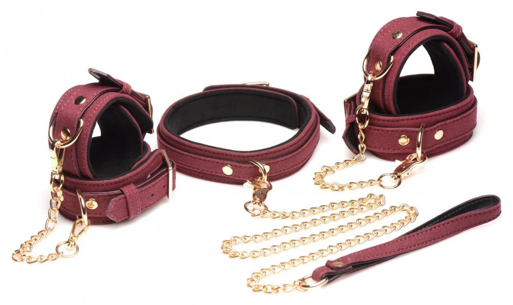 6 Piece Velvet Bondage Set - Image 7