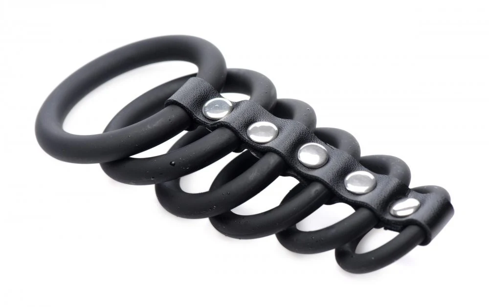6 Ring Silicone Chastity Cage - Image 3