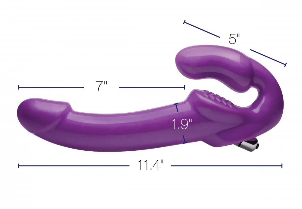 7X Revolver 2 Inch Thick Vibrating Strapless Strap-on - Image 4