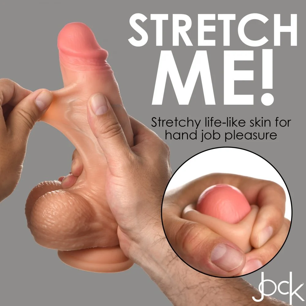 8 Inch Real Skin Silicone Dildo with Balls - Image 9