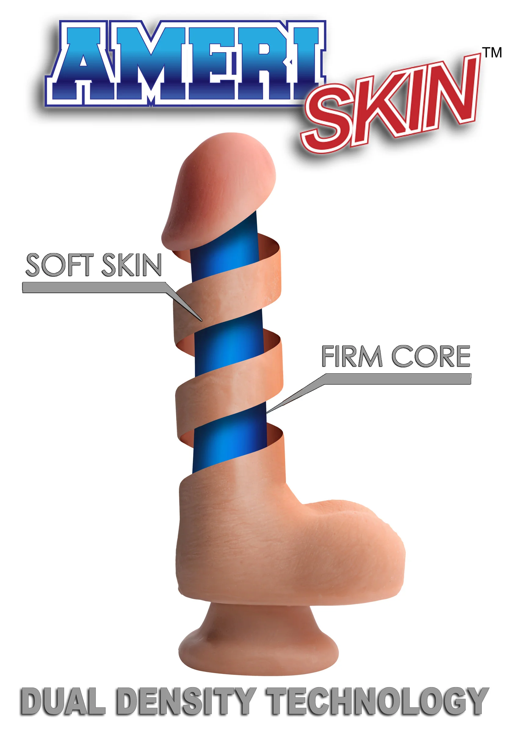 9 Inch Ultra Real Dual Layer Suction Cup Dildo - Image 5