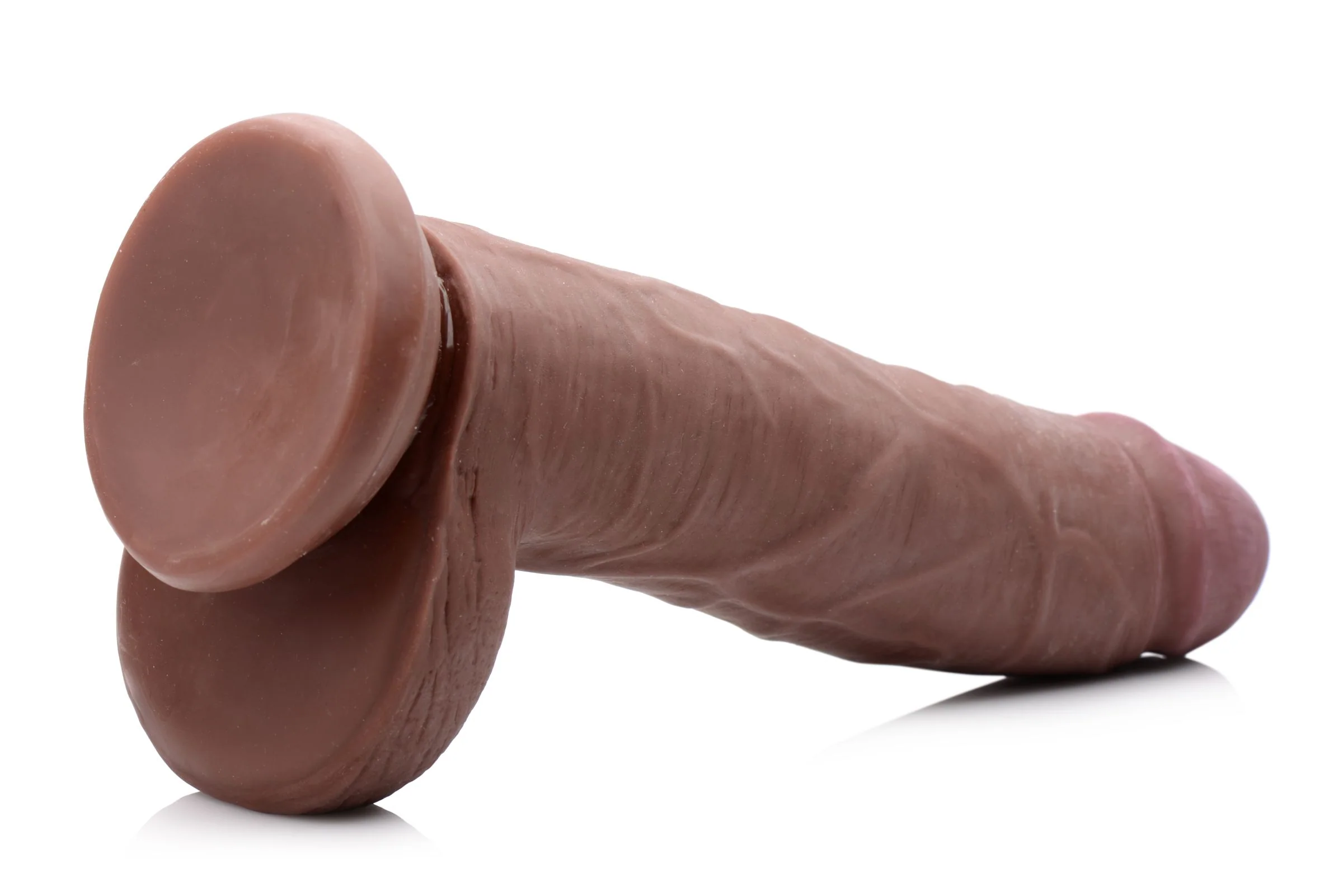 10.5 Inch Ultra Real Dual Layer Suction Cup Dildo - Image 4