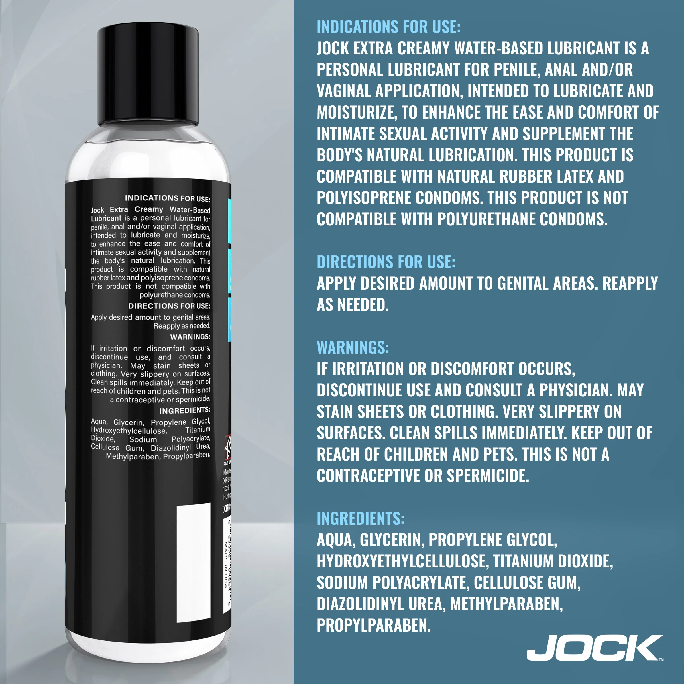 8oz JOCK Extra Creamy Water-Based Lubricant - Image 5