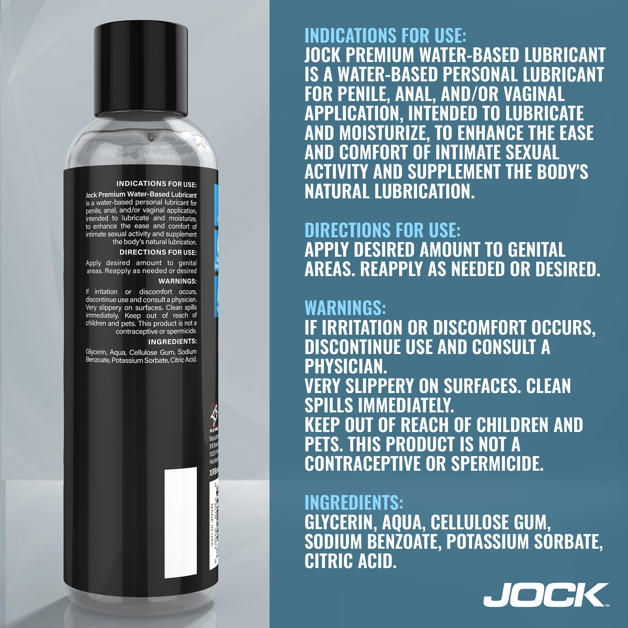 8oz JOCK Premium Water-Based Lubricant - Image 5