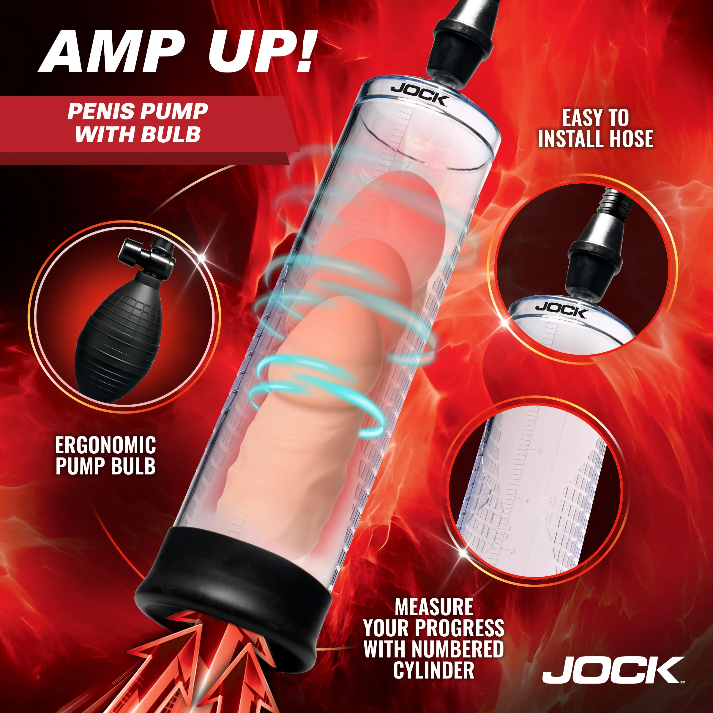 JOCK Advanced Amp Up Penis Pump with Bulb - Image 2