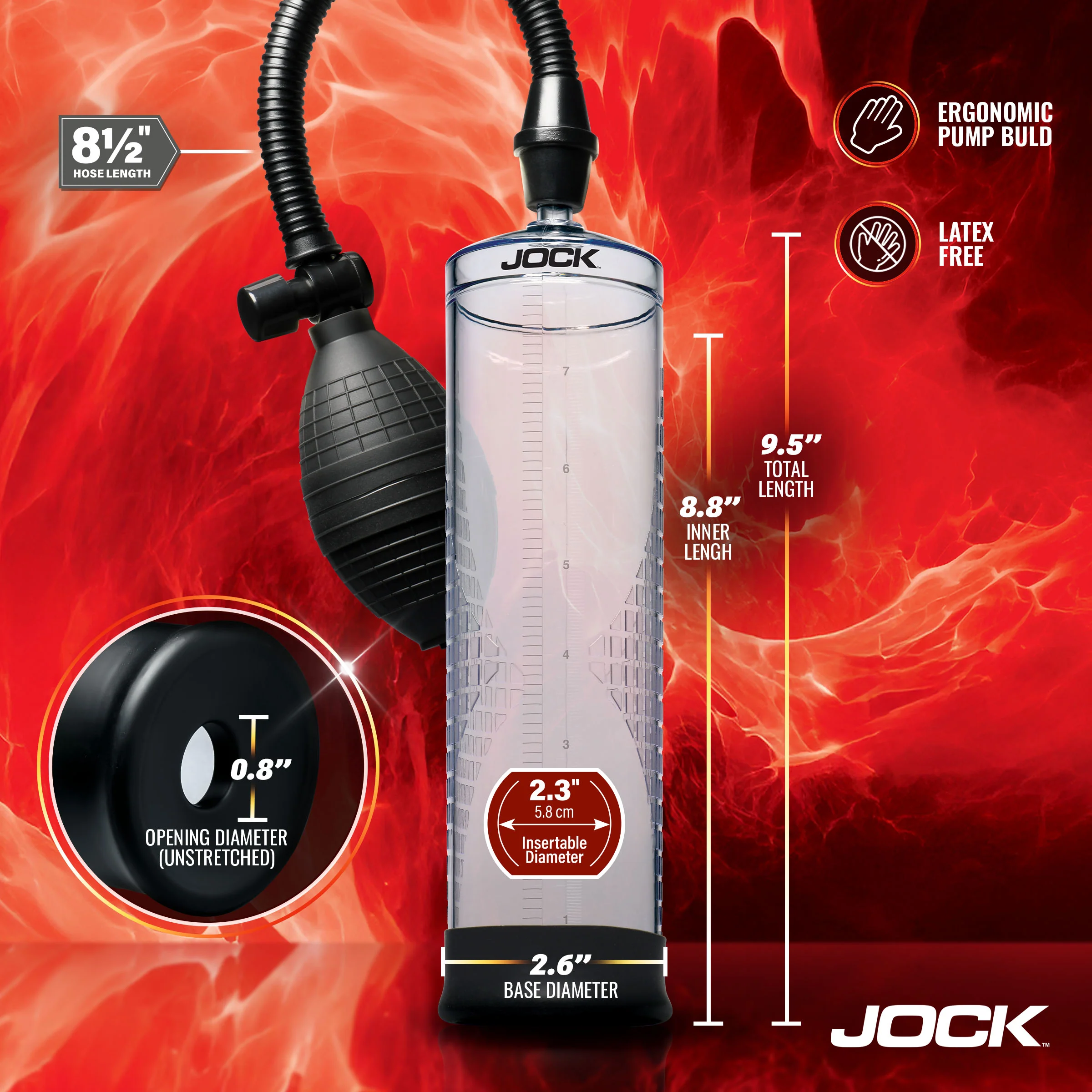 JOCK Advanced Amp Up Penis Pump with Bulb - Image 4