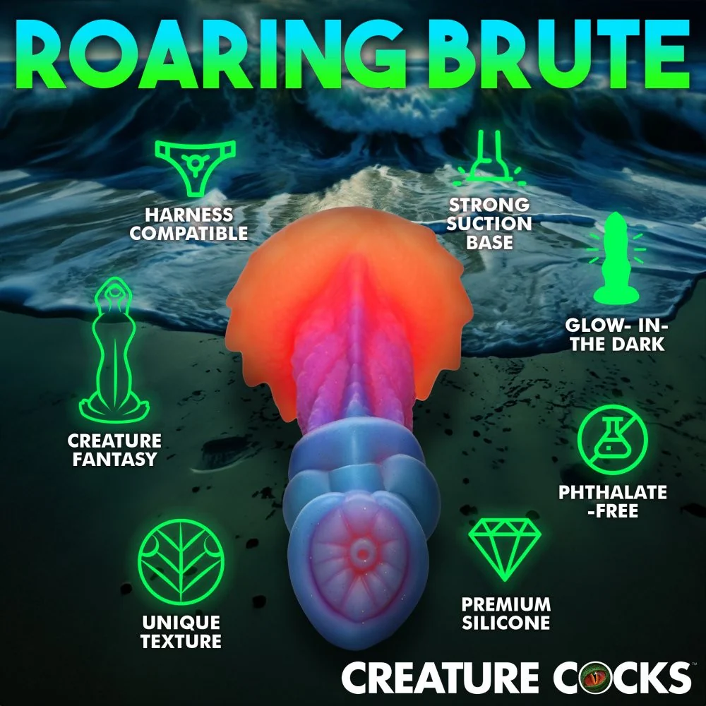 Aqua-Cock Glow-In-The-Dark Silicone Dildo - Image 7