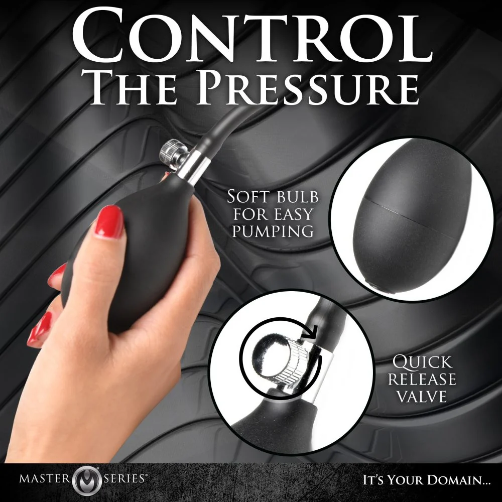 Ass Puffer Nubbed Inflatable Silicone Anal Plug - Image 6