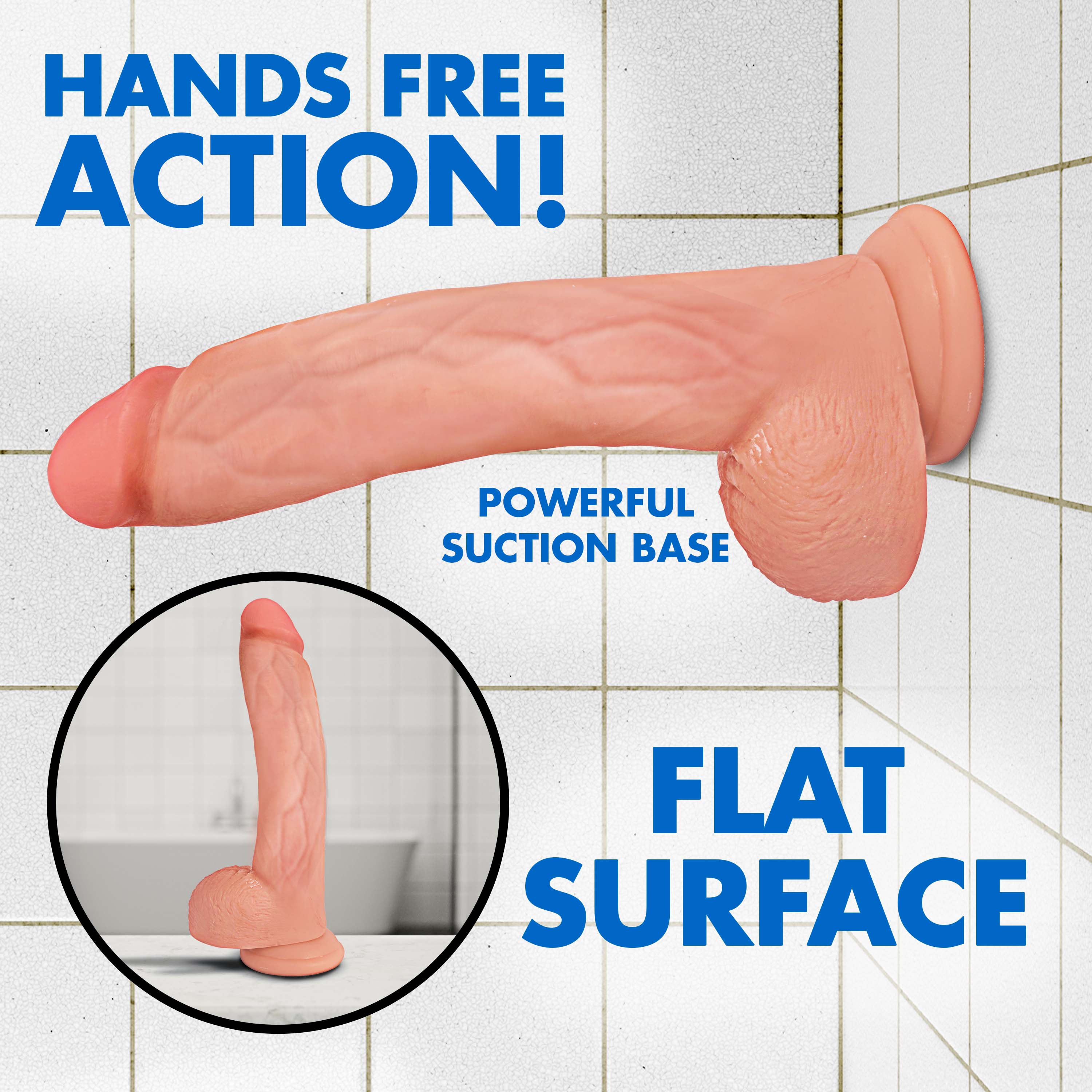 Light Bareskin Dildo with Balls - Image 4