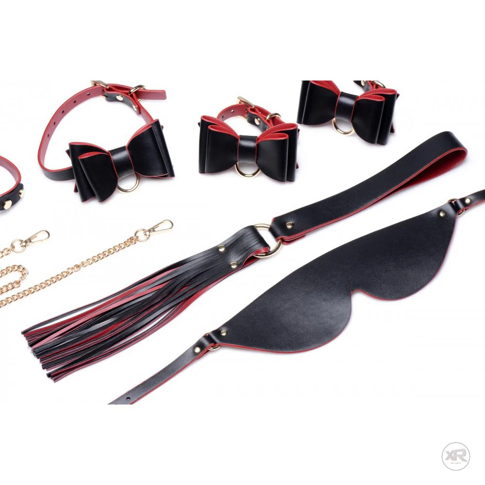 Black and Red Bow Bondage Set with Carry Case - Image 10